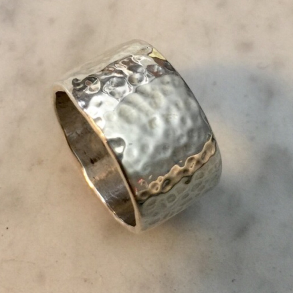 Sterling Hand Made Wide Band Ring Sterling Hand Made Wide Band Ring